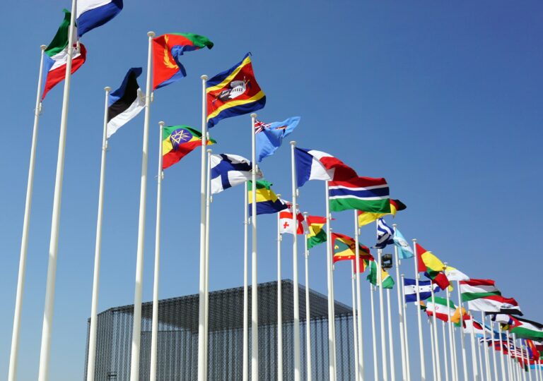 many flags from many countries