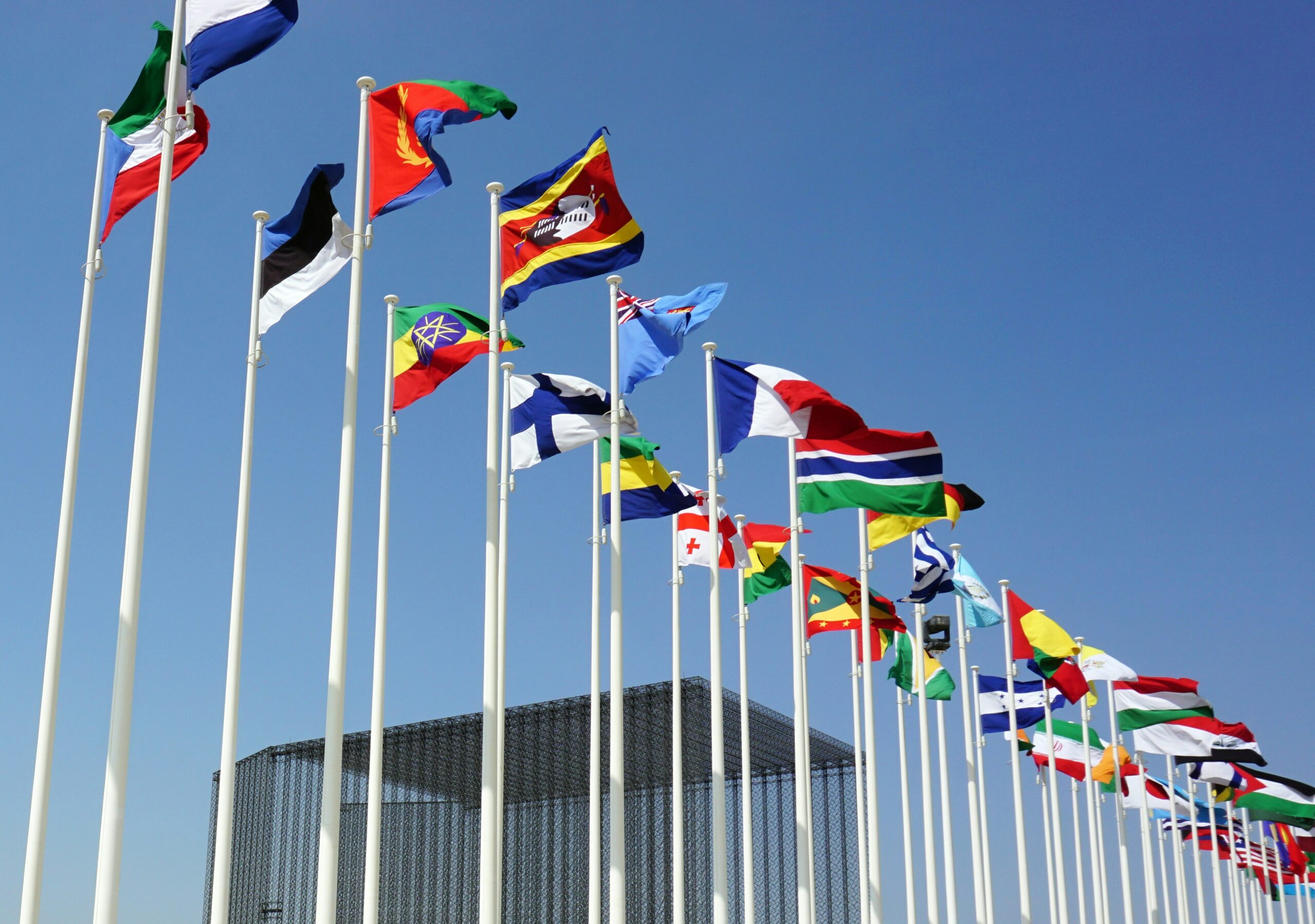 many flags from many countries